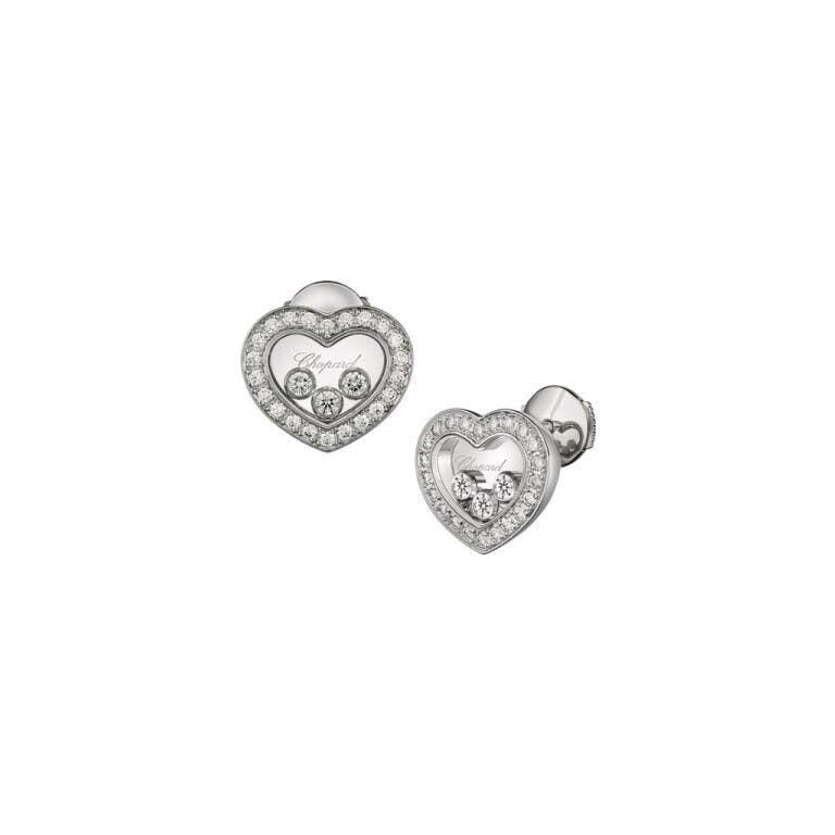 Chopard Happy Diamonds Icons Heart oorknoppen witgoud met diamant - undefined - #2