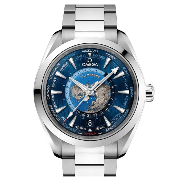 Omega Seamaster Aqua Terra 150M Co-Axial Master Chronometer GMT World Timer 43mm