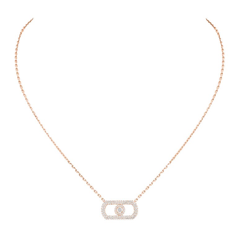 Messika Move collier roodgoud met diamant - undefined - #1
