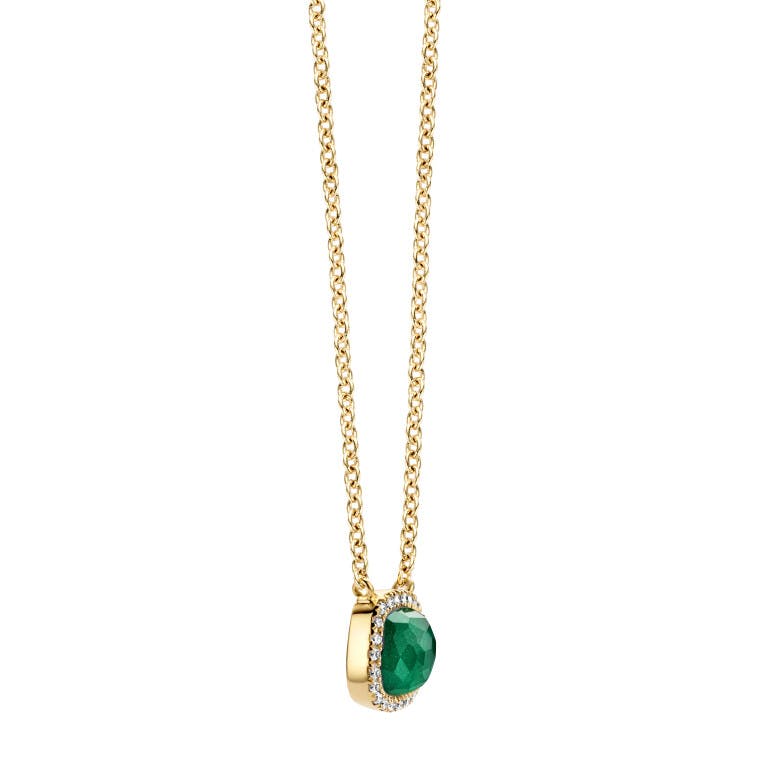 Tirisi Jewelry Milano Sweeties collier met hanger entourage geelgoud met diamant - undefined - #2