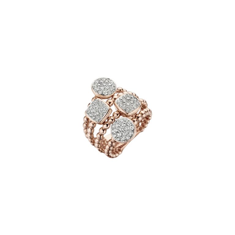 Tirisi Jewelry Amsterdam ring rosé/wit goud met diamant