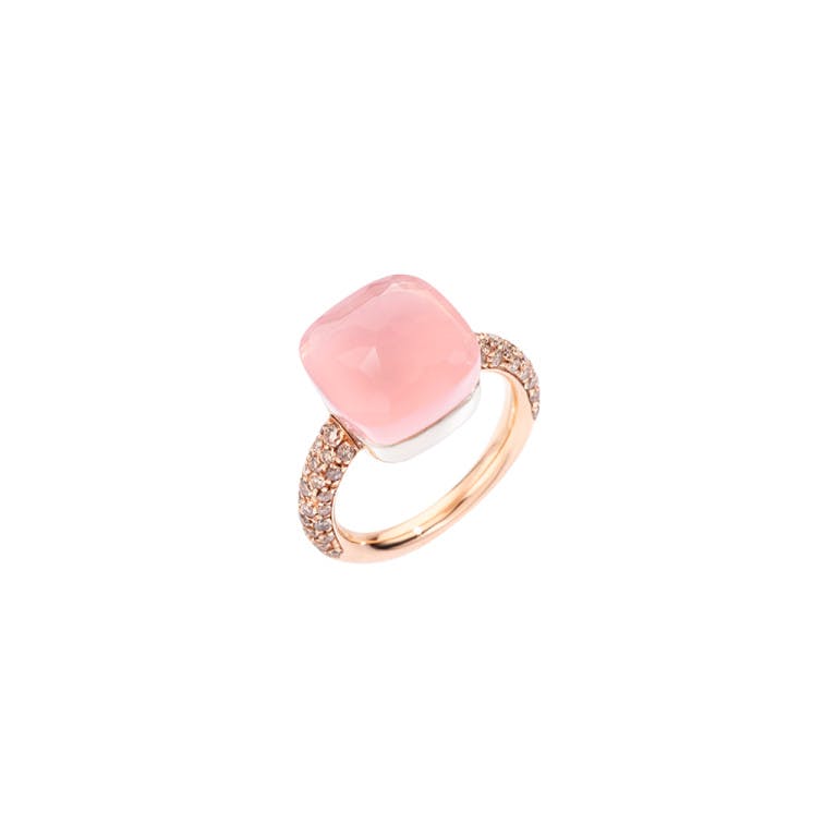 Pomellato Nudo ring rosé/wit goud met diamant - undefined - #1