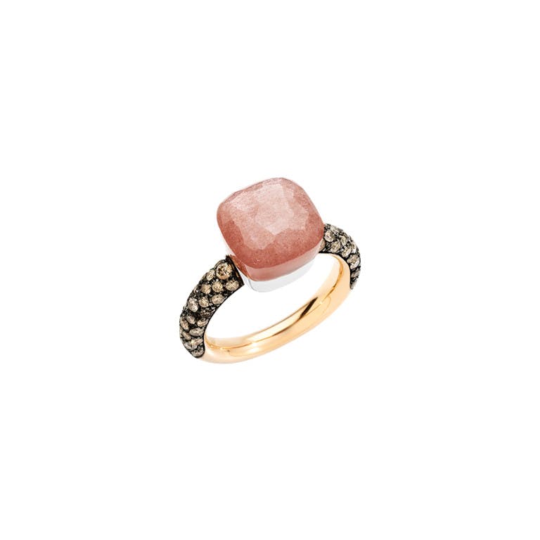 Pomellato Nudo Chocolate ring rosé/wit goud met diamant - undefined - #1