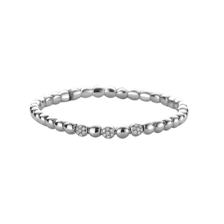 witgoud flexibele armband met diamant Schaap en Citroen Diamonds