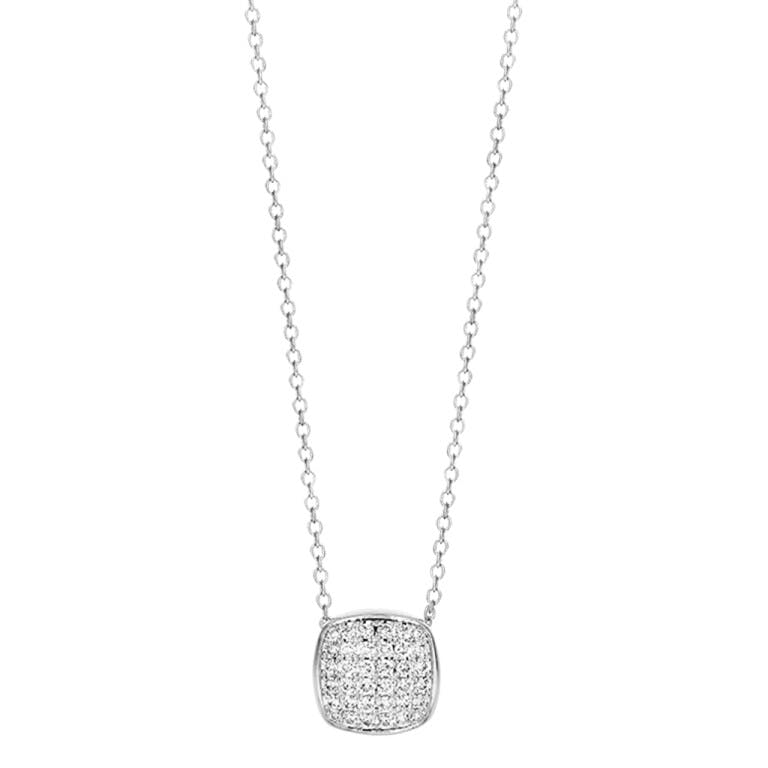 Tirisi Jewelry Amsterdam collier met hanger witgoud met diamant