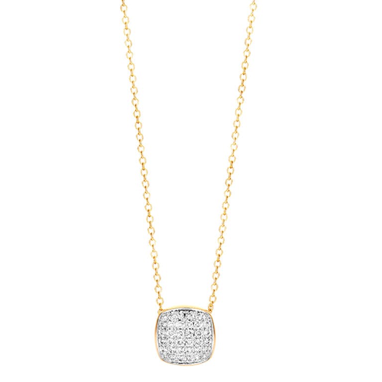 Tirisi Jewelry Amsterdam collier met hanger geel/wit goud met diamant