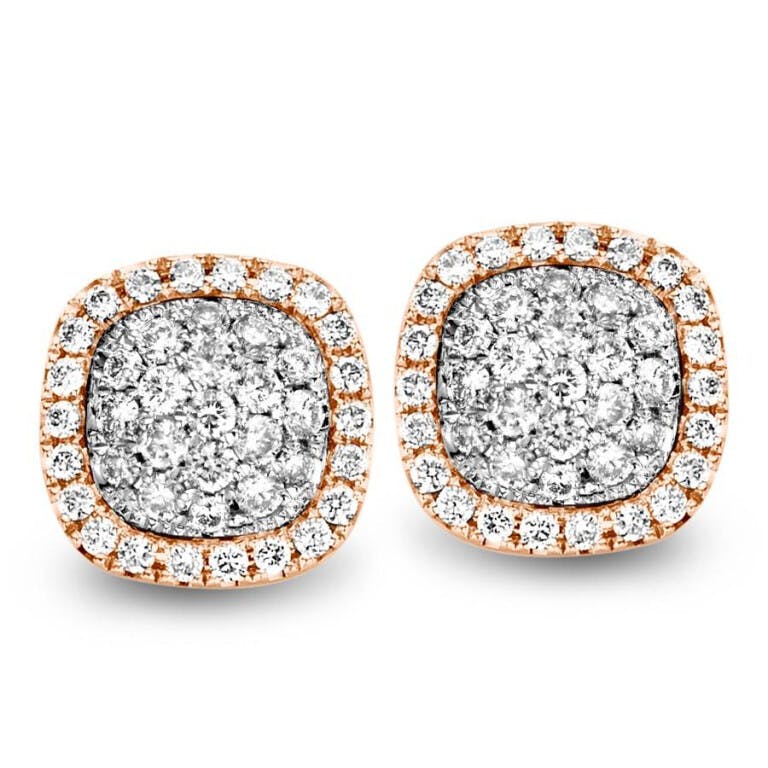Tirisi Jewelry Milano Sweeties entourage oorknoppen rosé/wit goud met diamant