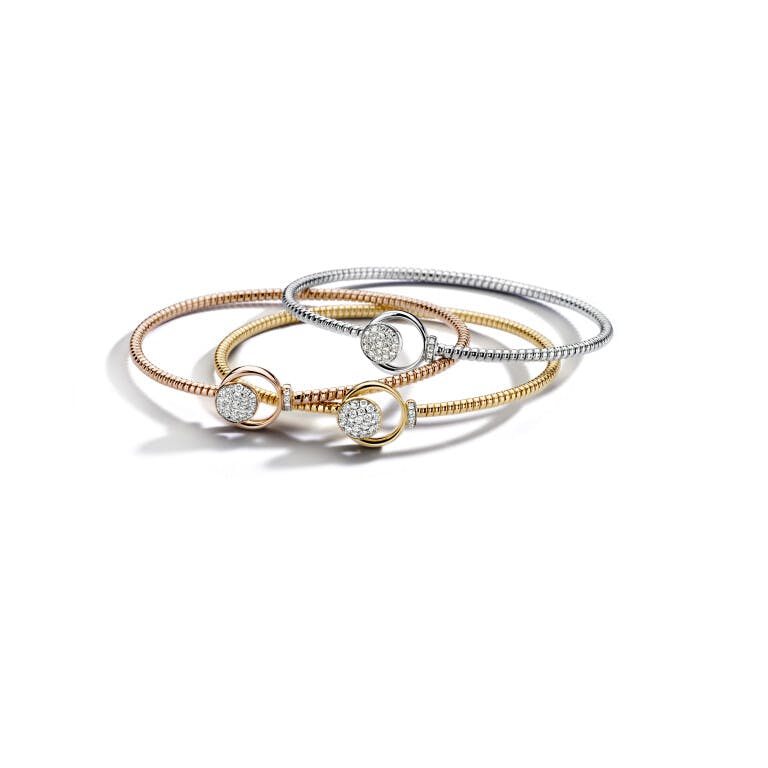 Tirisi Jewelry Amsterdam Wangle armband geel/wit goud met diamant - undefined - #2
