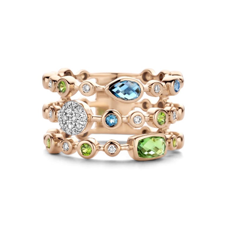Tirisi Jewelry Venice ring rosé/wit goud met diamant - undefined - #2