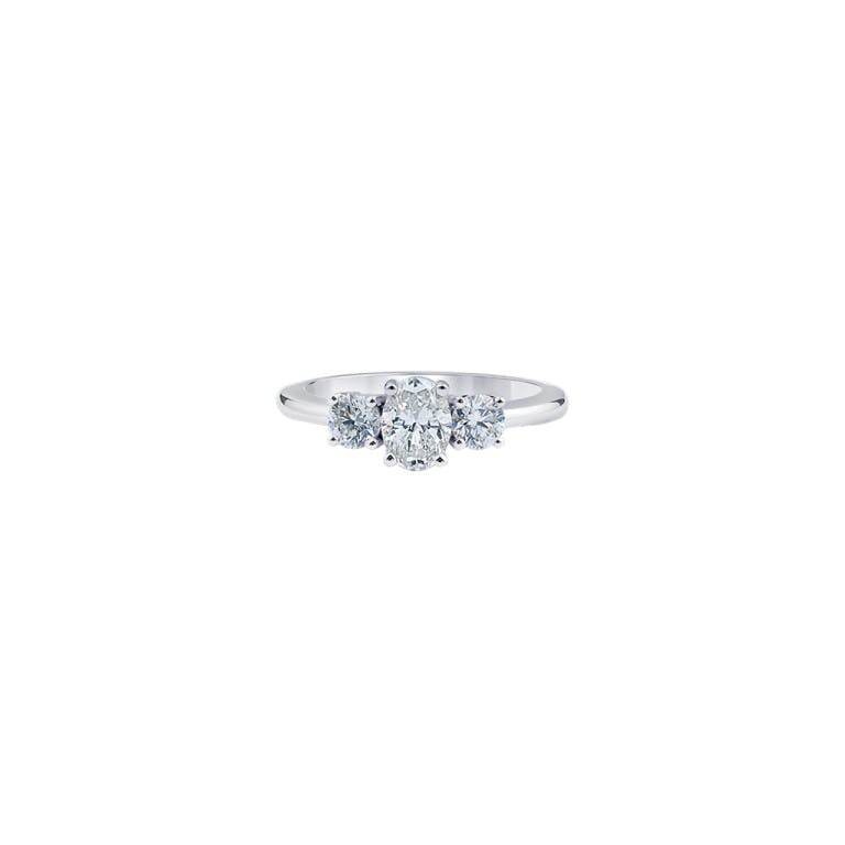 Royal Asscher Eulalia ring witgoud met diamant - undefined - #1