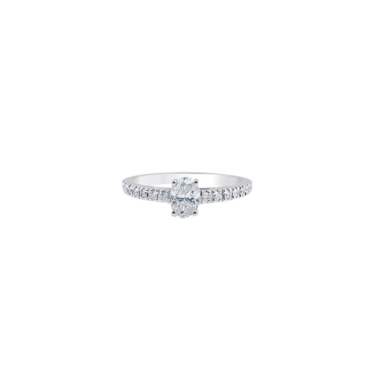 Royal Asscher Elissa ring witgoud met diamant - undefined - #1