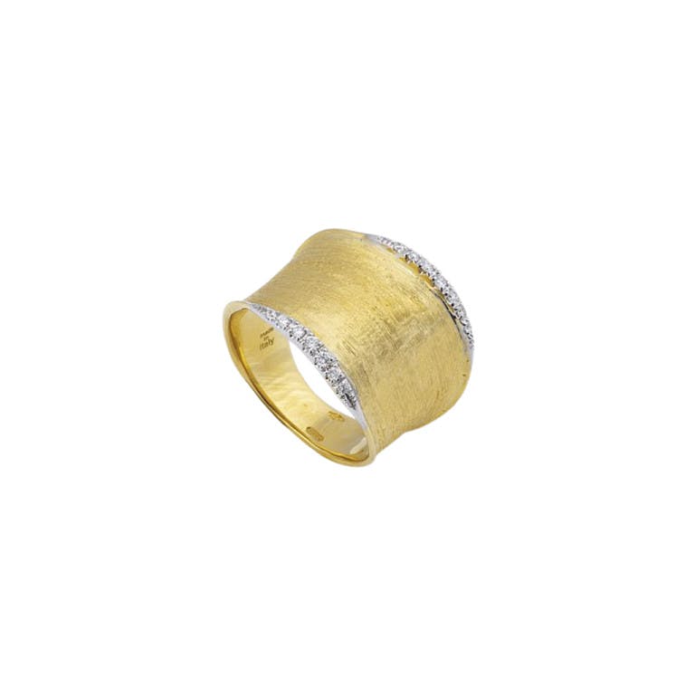 Marco Bicego Lunaria ring geel/wit goud met diamant