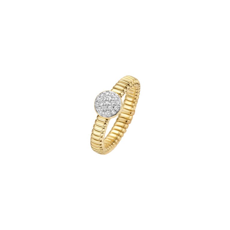 Tirisi Jewelry Amsterdam Tubogas ring geel/wit goud met diamant