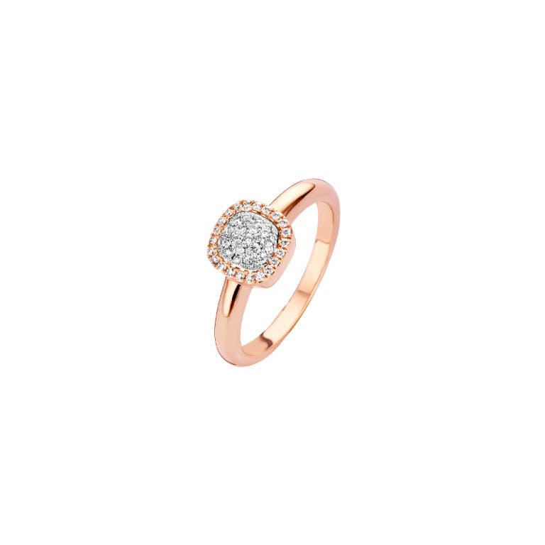 Tirisi Jewelry Milano Sweeties entourage ring rosé/wit goud met diamant