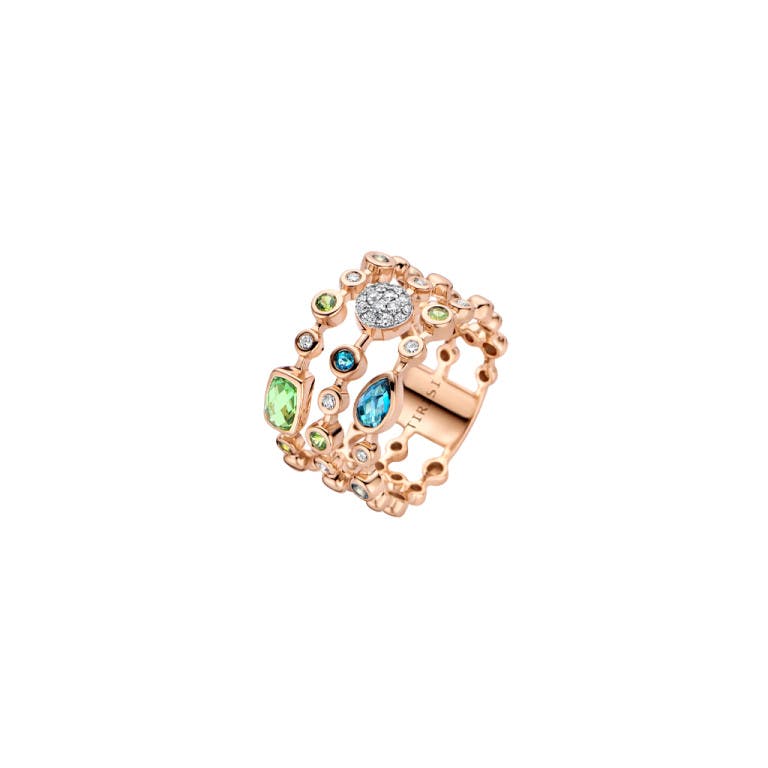 Tirisi Jewelry Venice ring rosé/wit goud met diamant - undefined - #1