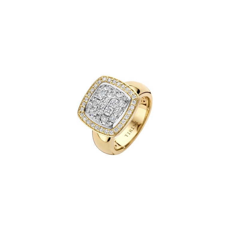 Tirisi Jewelry Milano Exclusive ring geel/wit goud met diamant - undefined - #1