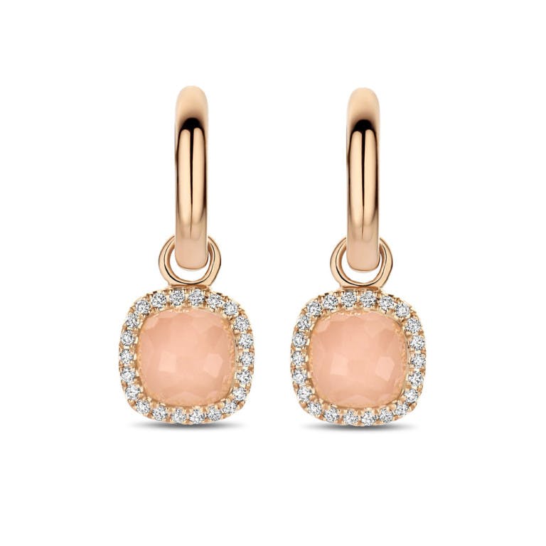 Tirisi Jewelry Milano Sweeties oorhangers roodgoud met diamant