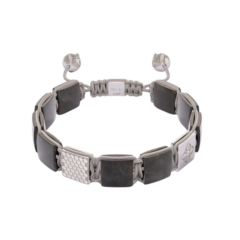 Shamballa Lock Bracelet 10mm armband witgoud