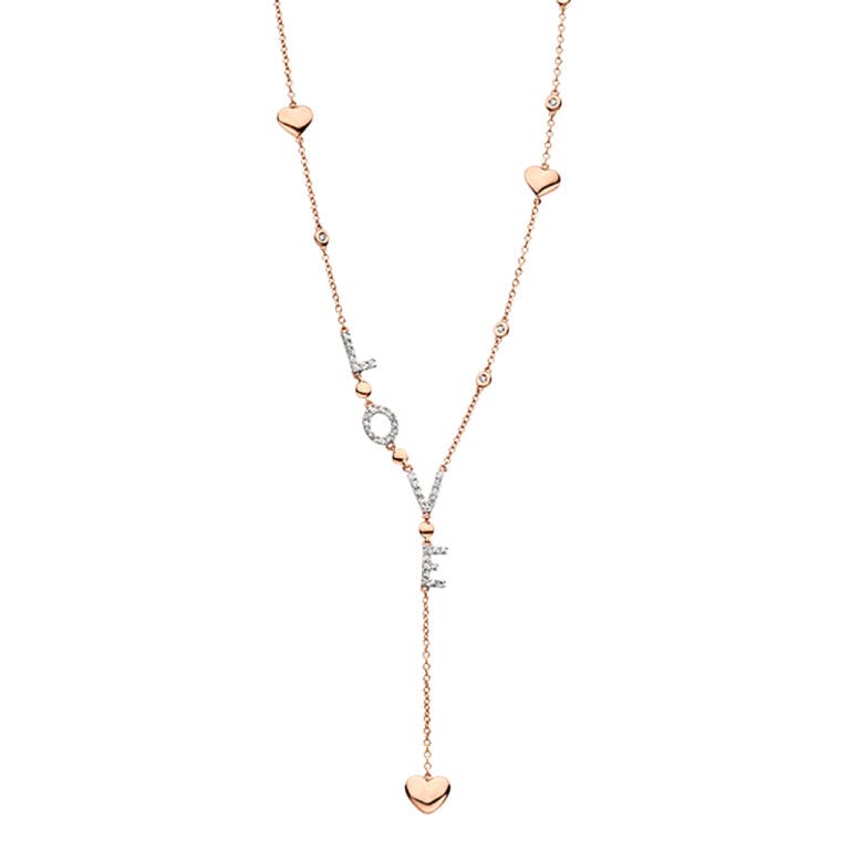 Tirisi Jewelry Monte Carlo collier rosé/wit goud met diamant - undefined - #1