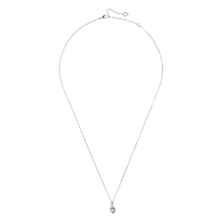 Tamara Comolli Mikado 5mm collier met hanger witgoud met diamant