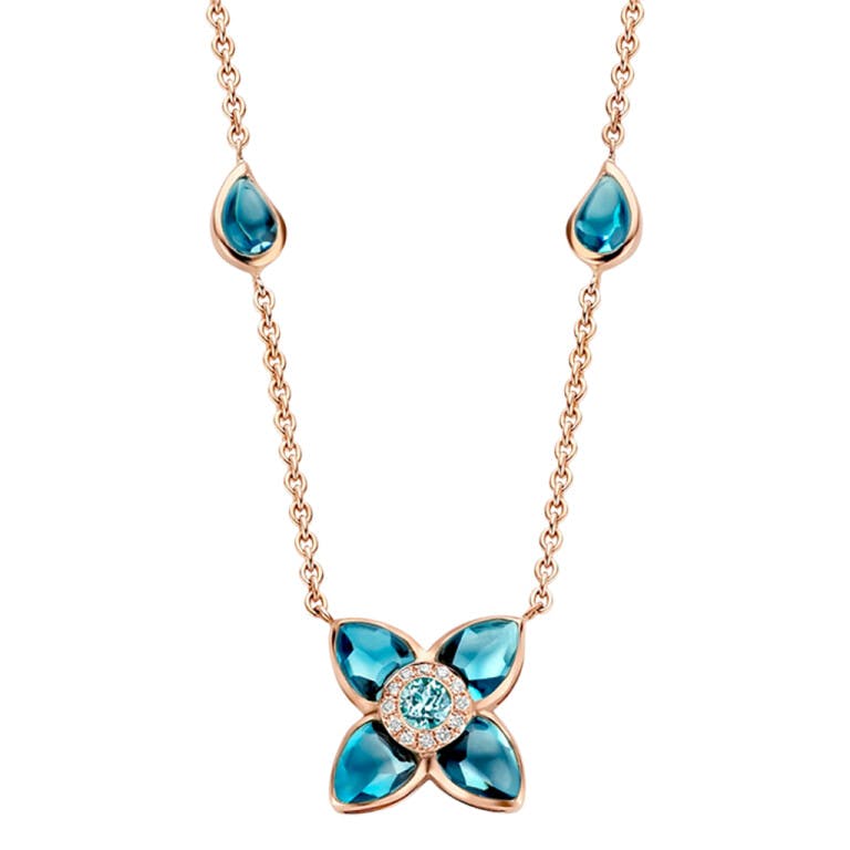 Tirisi Jewelry Fiji collier met hanger roodgoud met diamant