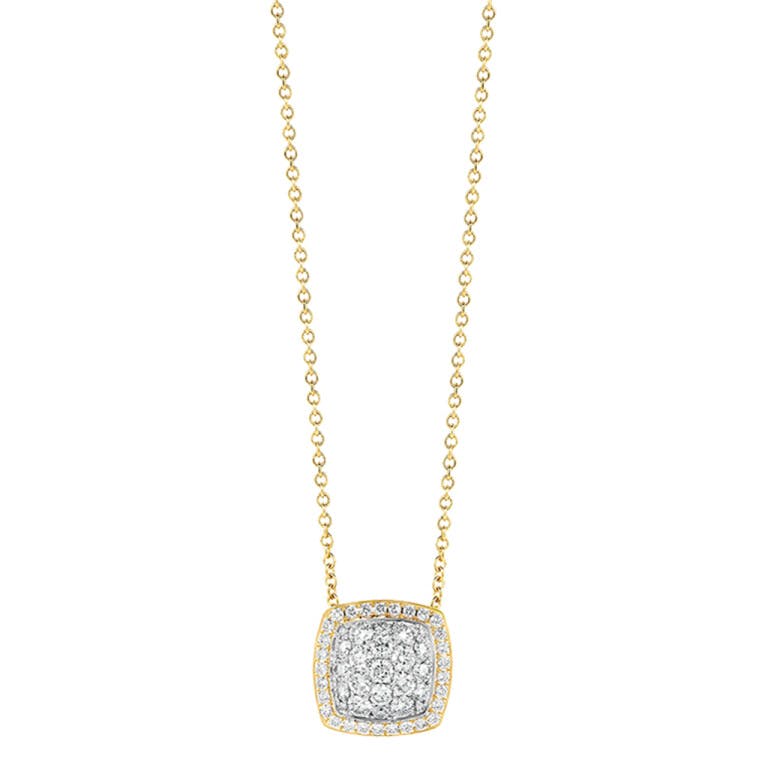 Tirisi Jewelry Milano Exclusive collier met hanger geel/wit goud met diamant