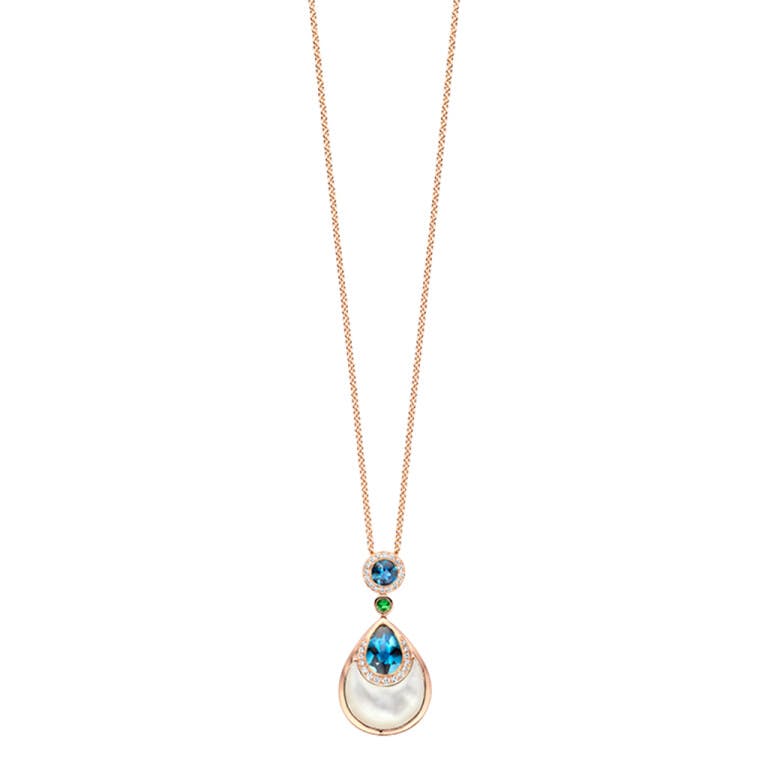 Tirisi Jewelry Seoul Flower tre collier met hanger roodgoud met diamant - undefined - #2