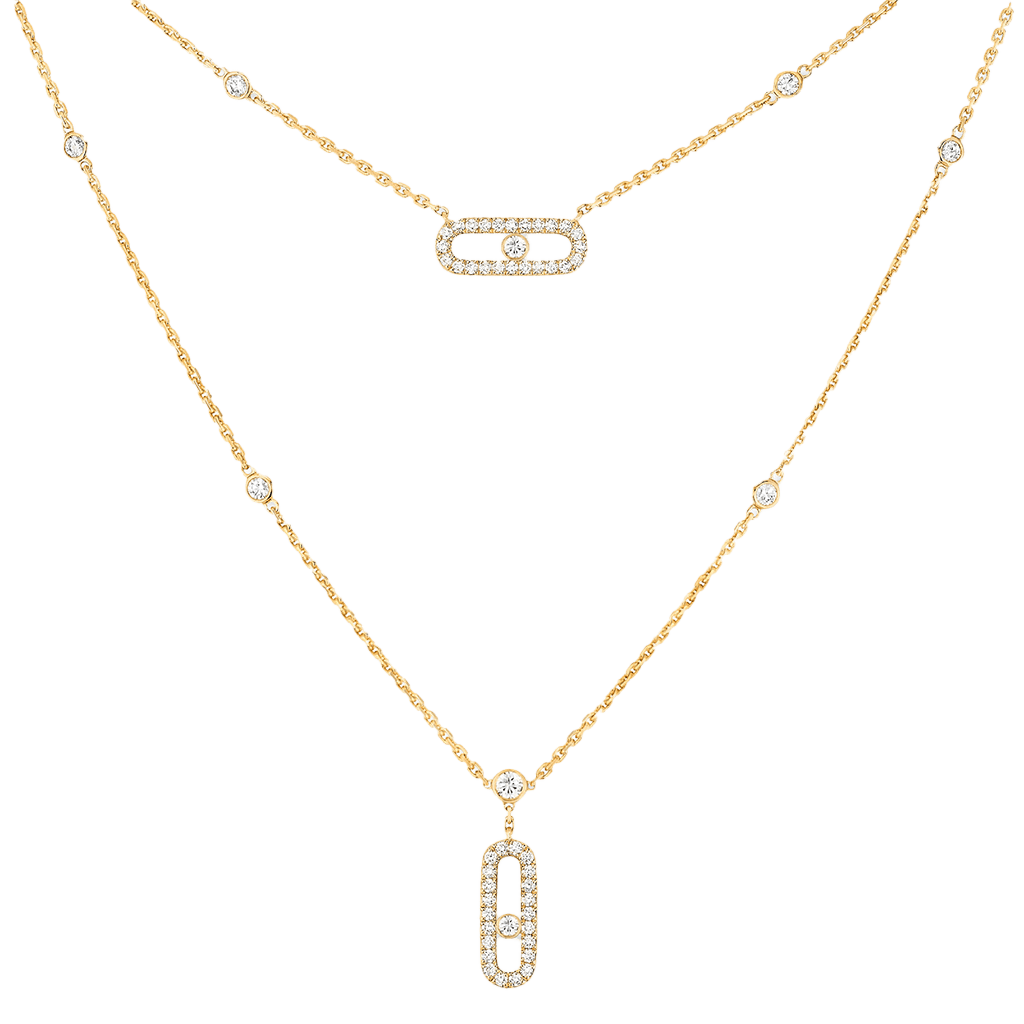 Messika Move Uno collier geelgoud met diamant - 7174-YG - #1 Messika Move Uno collier geelgoud met diamant - 7174-YG - #1