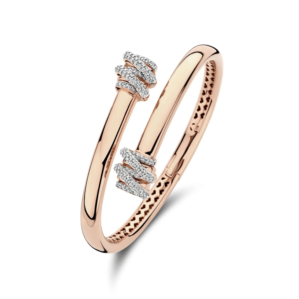 Tirisi Jewelry Amsterdam Swirl armband roodgoud met diamant - TB2202D(2P) - #2 Tirisi Jewelry Amsterdam Swirl armband roodgoud met diamant - TB2202D(2P) - #2