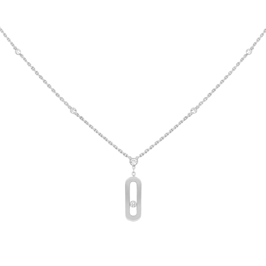 Messika Move Uno collier witgoud met diamant - 10111-WG - #1 Messika Move Uno collier witgoud met diamant - 10111-WG - #1
