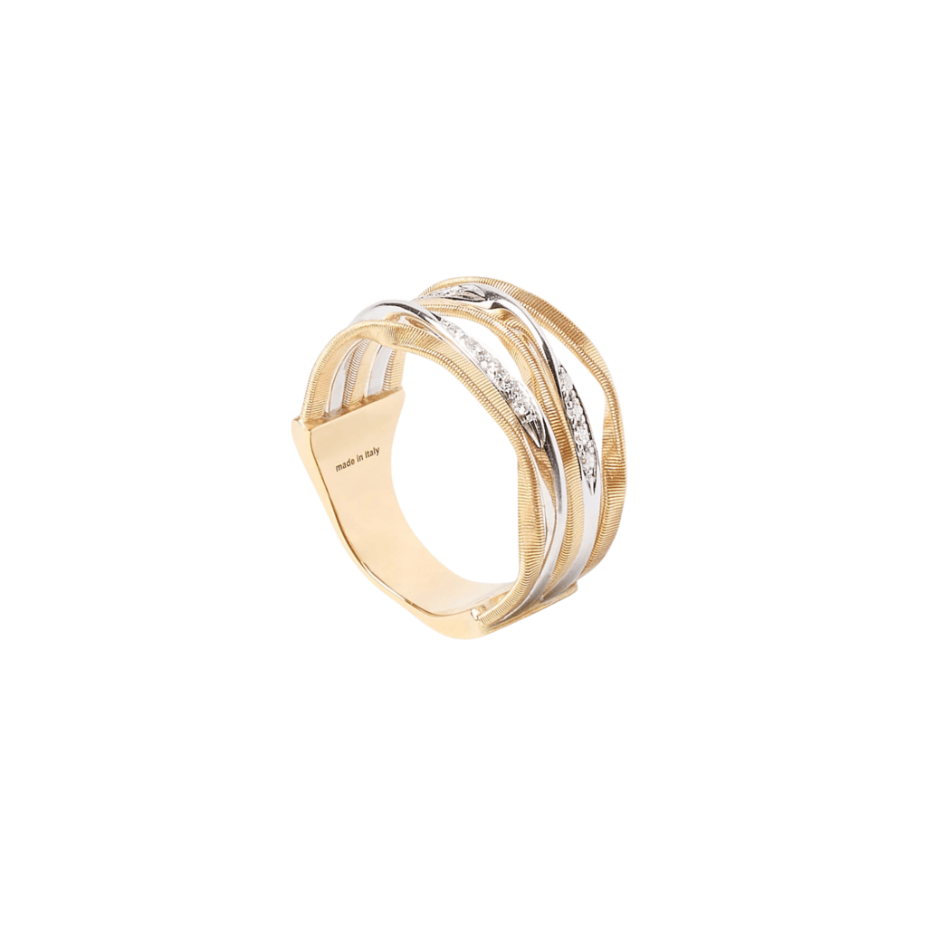 Marco Bicego Marrakech Onde ring geelgoud met diamant - AG349-B - #4 Marco Bicego Marrakech Onde ring geelgoud met diamant - AG349-B - #4
