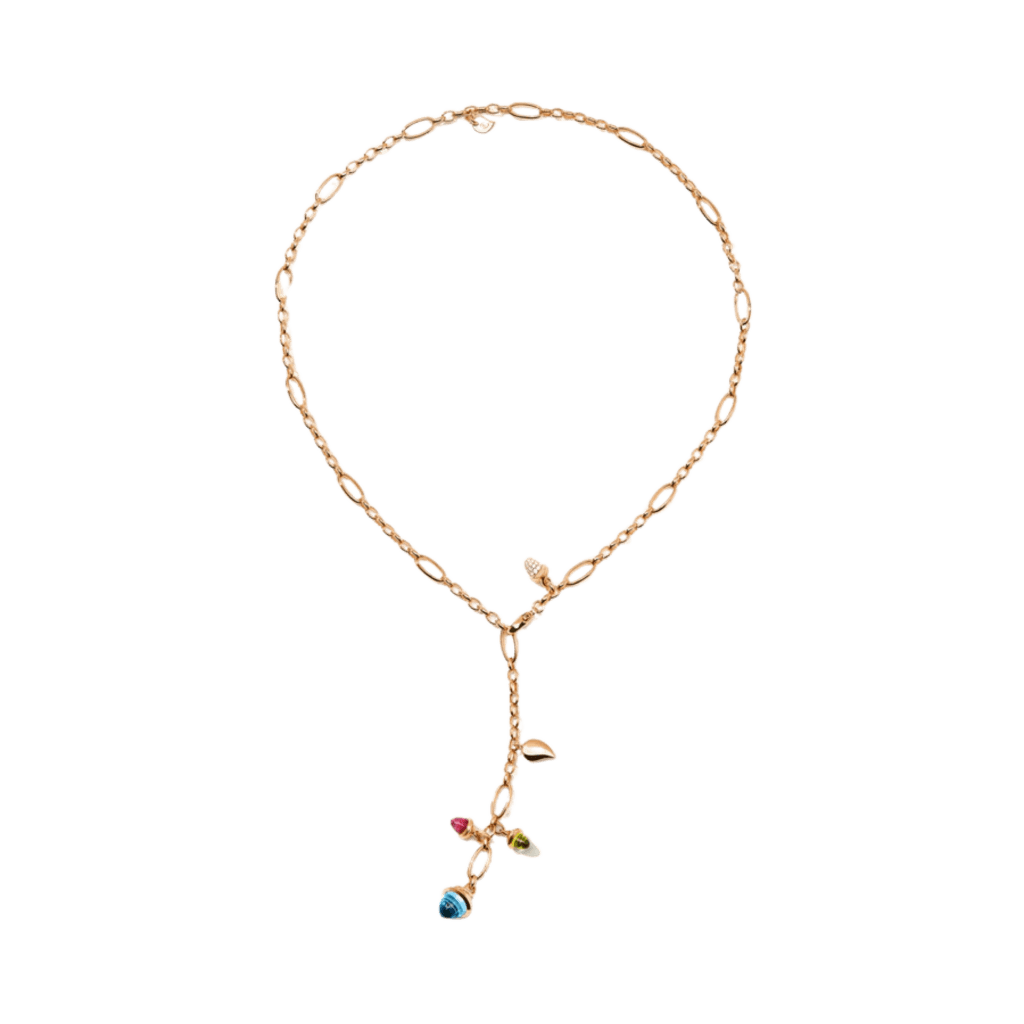 Tamara Comolli Mikado collier roodgoud met diversen kleurstenen - N-M-Del51-Can-p-rg - #2 Tamara Comolli Mikado collier roodgoud met diversen kleurstenen - N-M-Del51-Can-p-rg - #2