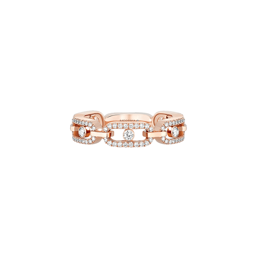 Messika Move Link ring roodgoud met diamant - 12012-PG - #2