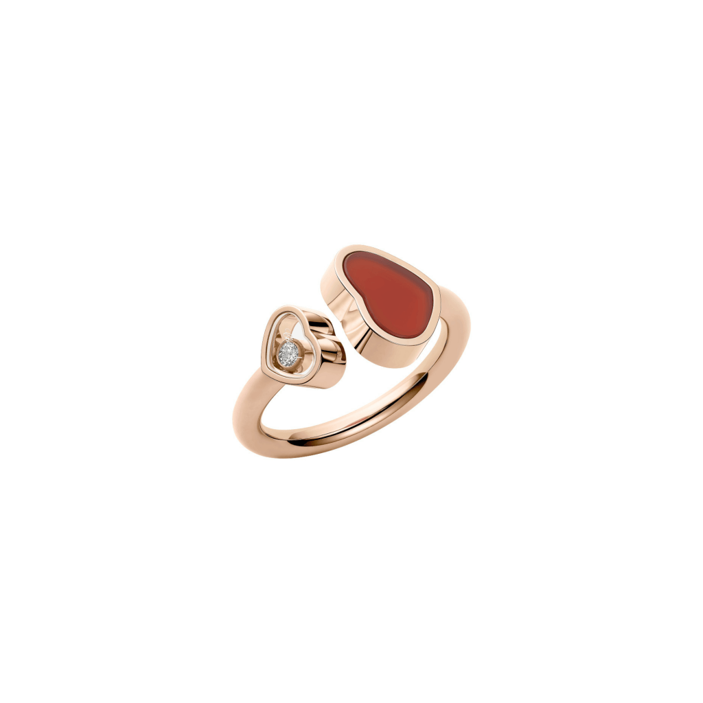 Chopard Happy Diamonds Happy Hearts ring roodgoud met diamant - 829482-5830 - #1 Chopard Happy Diamonds Happy Hearts ring roodgoud met diamant - 829482-5830 - #1