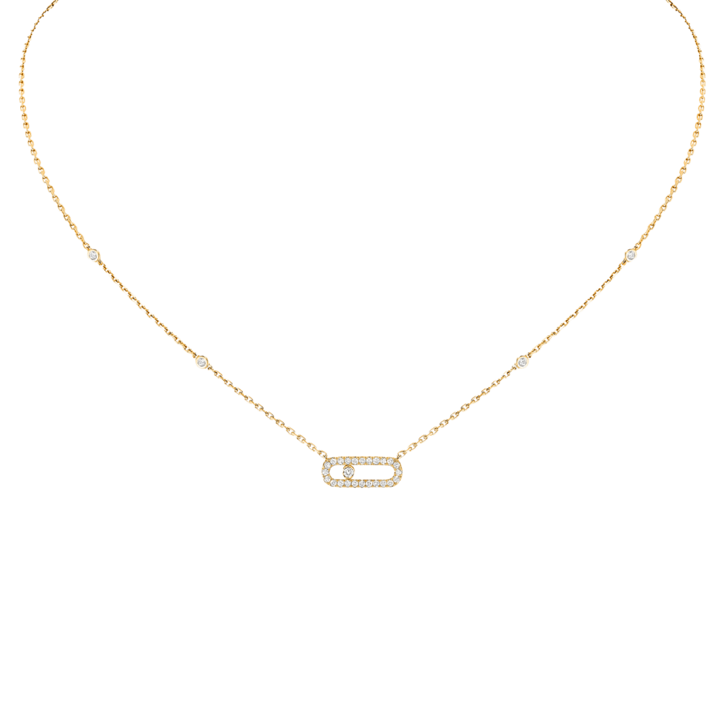 Messika Move Uno collier geelgoud met diamant - 4708-YG - #1 Messika Move Uno collier geelgoud met diamant - 4708-YG - #1