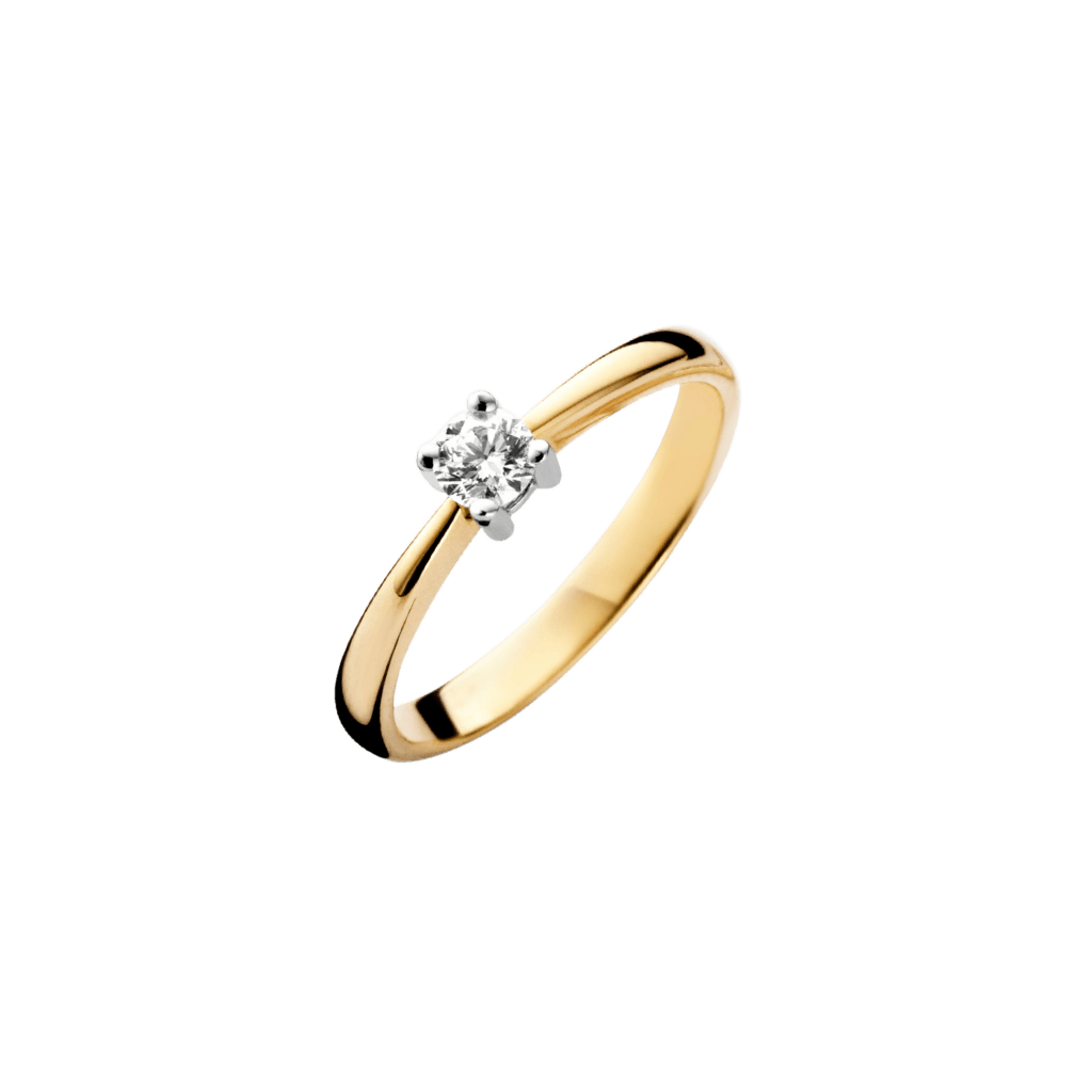 Schaap en Citroen Diamonds ring geelgoud met diamant - #1