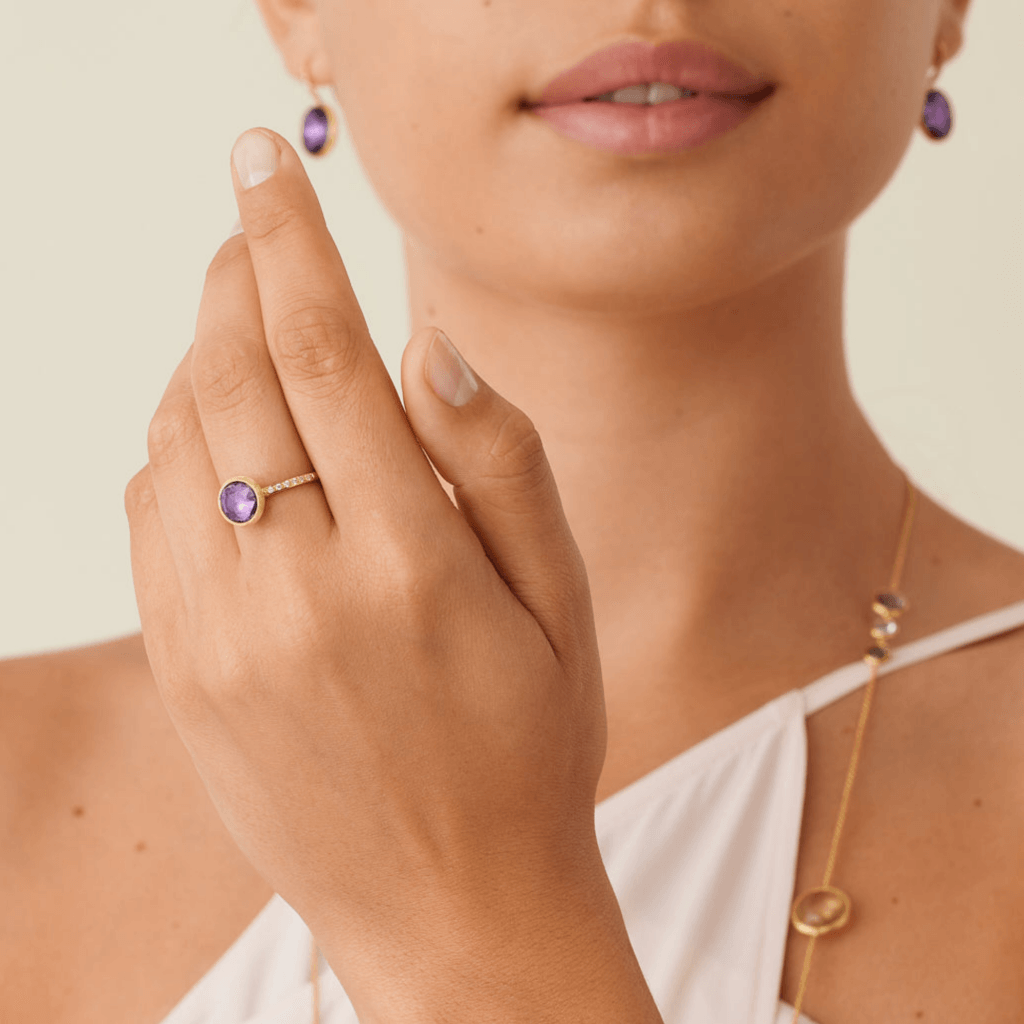 Marco Bicego Jaipur ring geelgoud met diamant - AB632-B-AT01 - #4 Marco Bicego Jaipur ring geelgoud met diamant - AB632-B-AT01 - #4