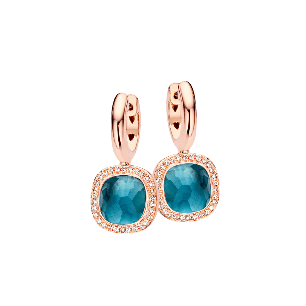 Tirisi Jewelry Milano Due oorsieraad roodgoud met diamant - TE9217LBTP - #1 Tirisi Jewelry Milano Due oorsieraad roodgoud met diamant - TE9217LBTP - #1