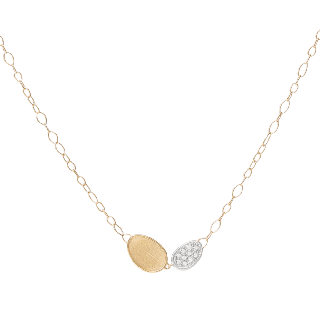 Marco Bicego Lunaria collier geelgoud met diamant - CB2591-B - #1 Marco Bicego Lunaria collier geelgoud met diamant - CB2591-B - #1