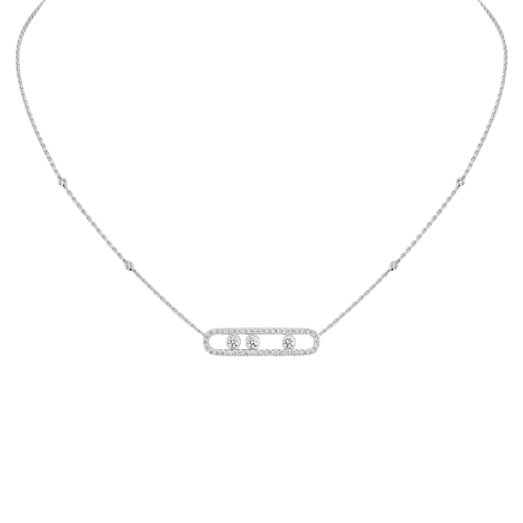Messika Move Classic collier witgoud met diamant - 3994-WG - #1 Messika Move Classic collier witgoud met diamant - 3994-WG - #1