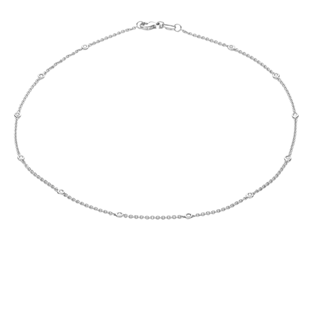 Schaap en Citroen Diamonds collier witgoud met diamant - #1