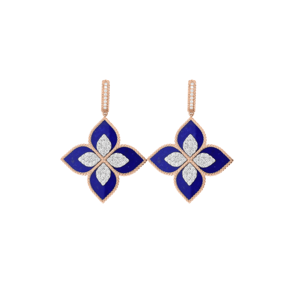Roberto Coin Princess Flower oorsieraad roodgoud met diamant - ADV888EA1838_04 - #1