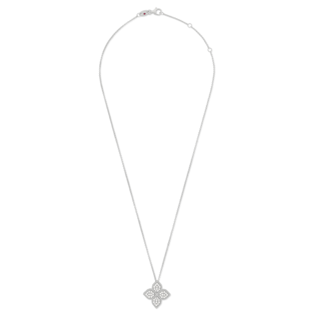 Roberto Coin Princess Flower collier witgoud met diamant - ADR777CL0652 - #3 Roberto Coin Princess Flower collier witgoud met diamant - ADR777CL0652 - #3