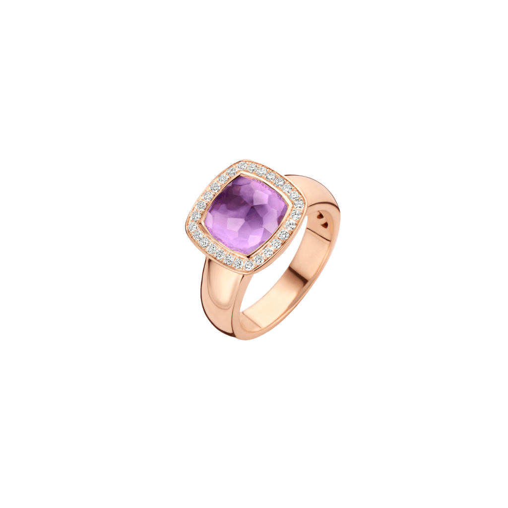 Tirisi Jewelry Milano Tre ring roodgoud met diamant - TR9697SAMP - #1 Tirisi Jewelry Milano Tre ring roodgoud met diamant - TR9697SAMP - #1