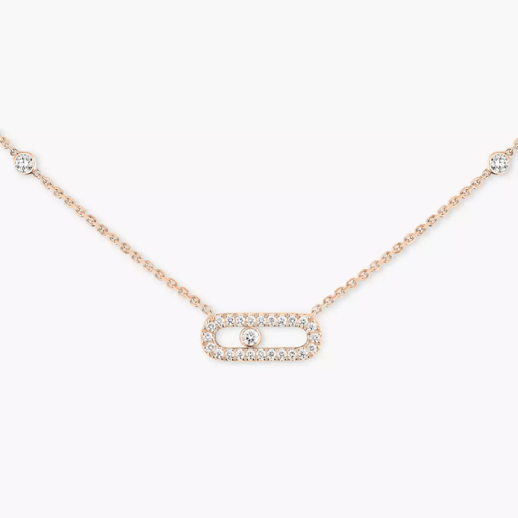 Messika Move Uno collier roodgoud met diamant - 4708-PG - #2 Messika Move Uno collier roodgoud met diamant - 4708-PG - #2