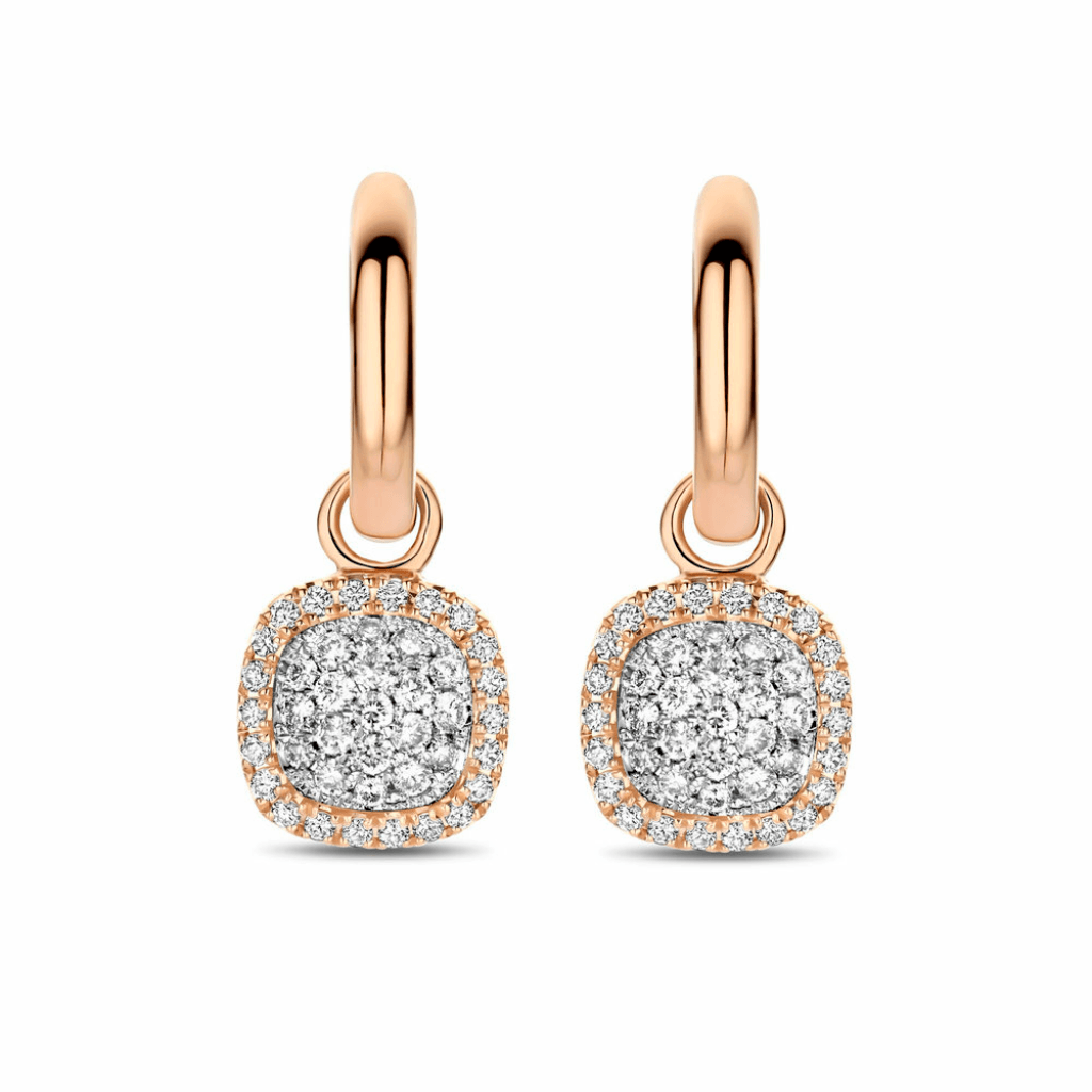 Tirisi Jewelry Milano Sweeties oorsieraad roodgoud met diamant - TE9324D(2P) - #3 Tirisi Jewelry Milano Sweeties oorsieraad roodgoud met diamant - TE9324D(2P) - #3