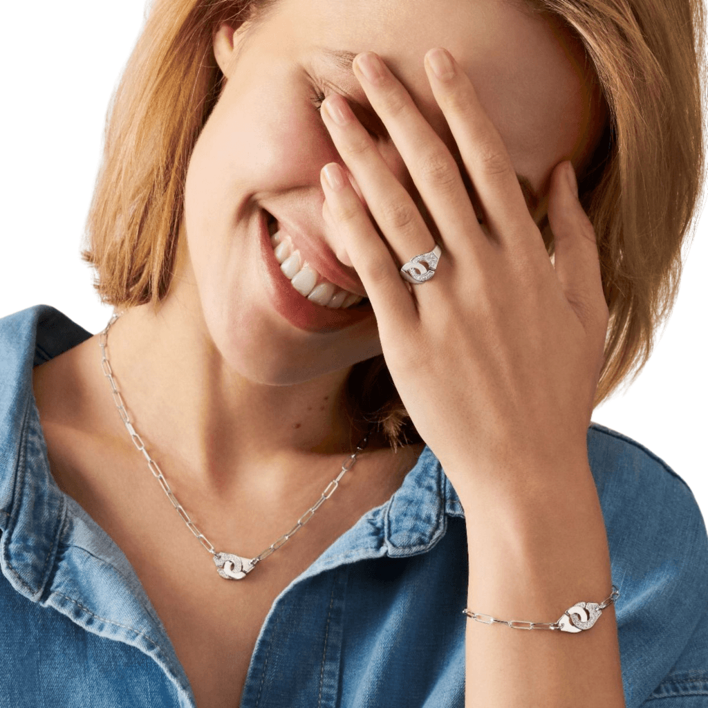 dinh van Menottes Dinh Van collier witgoud met diamant - 654112 - #3 dinh van Menottes Dinh Van collier witgoud met diamant - 654112 - #3