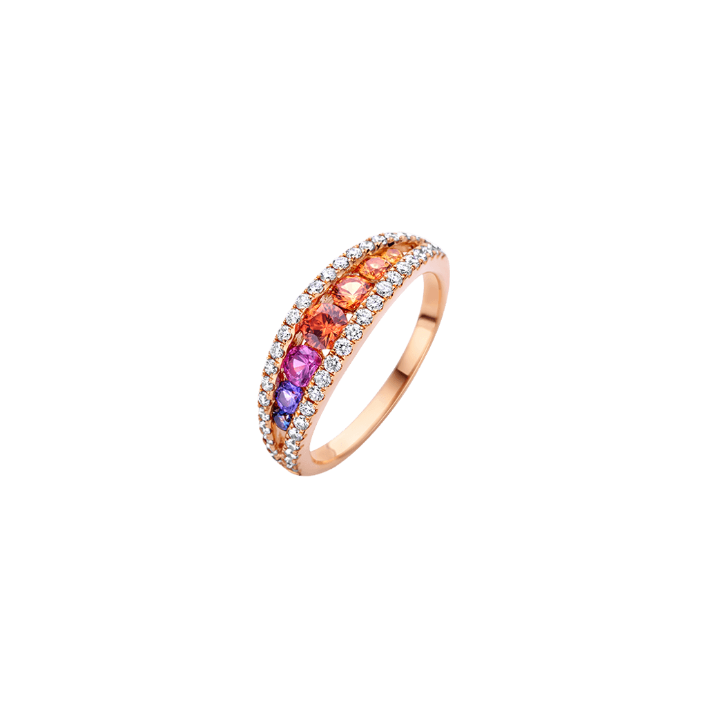 Schaap en Citroen Colours Rainbow ring roodgoud met saffier - #2