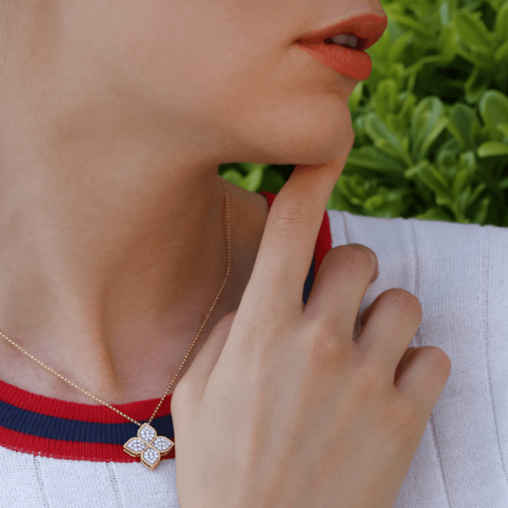 Roberto Coin Princess Flower collier witgoud met diamant - ADR777CL0652 - #5 Roberto Coin Princess Flower collier witgoud met diamant - ADR777CL0652 - #5