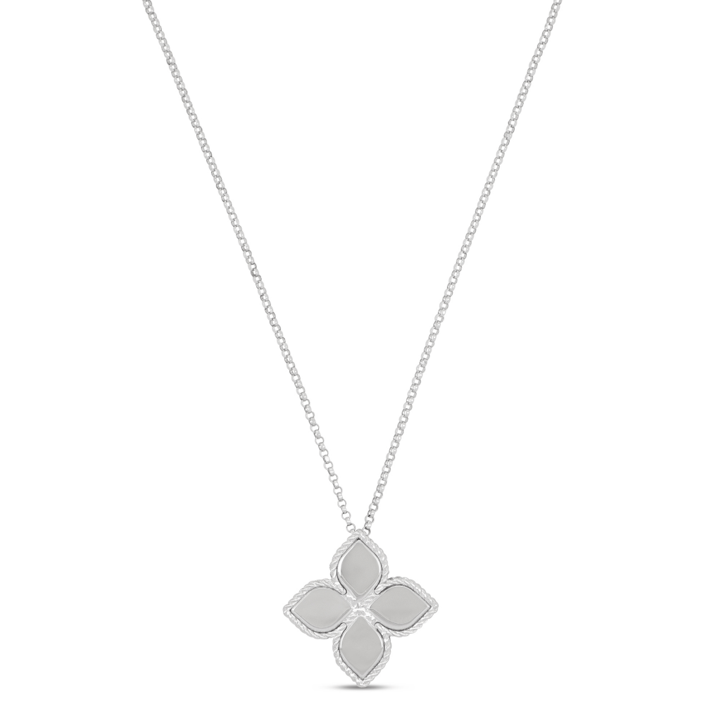 Roberto Coin Princess Flower collier witgoud met diamant - ADR777CL0652 - #2 Roberto Coin Princess Flower collier witgoud met diamant - ADR777CL0652 - #2